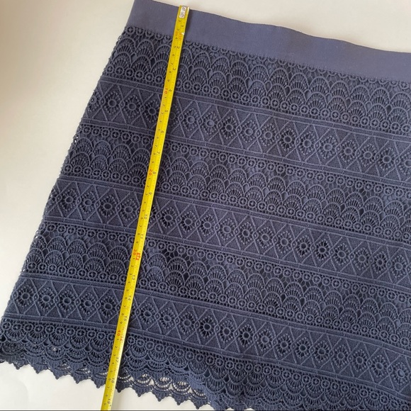 Ann Taylor LOFT Crochet Lace A-Line Skirt Navy NWT - Picture 7 of 7